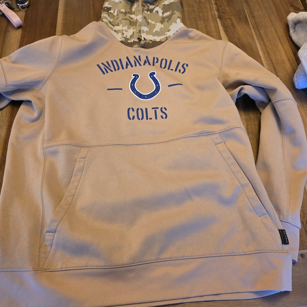 Nike Tan Hoodie with Camouflage Accents